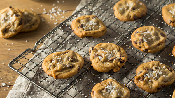 OLIVE OIL CHOCOLATE CHIP COOKIES WITH SEA SALT