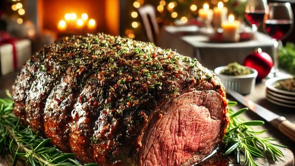 HERB-CRUSTED OLIVE OIL ROAST BEEF