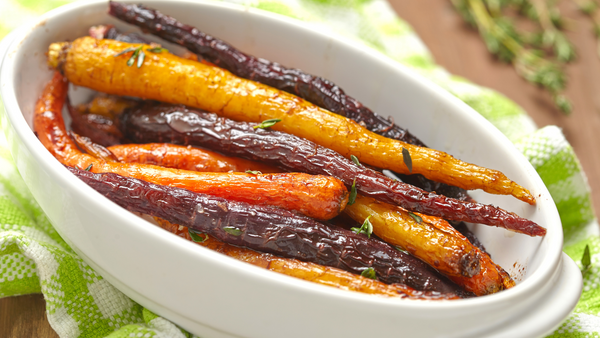 GRILLED CARROTS WITH AVOCADO AND MINT