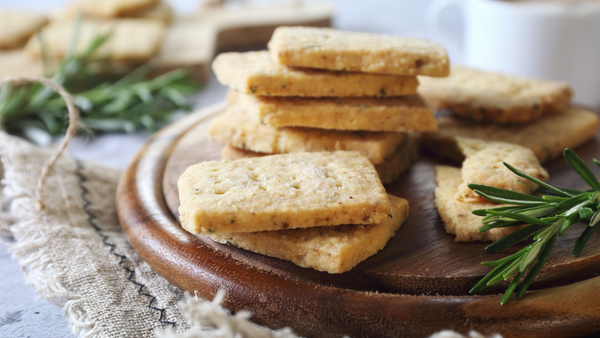 Olive Oil and Rosemary Shortbread Cookies